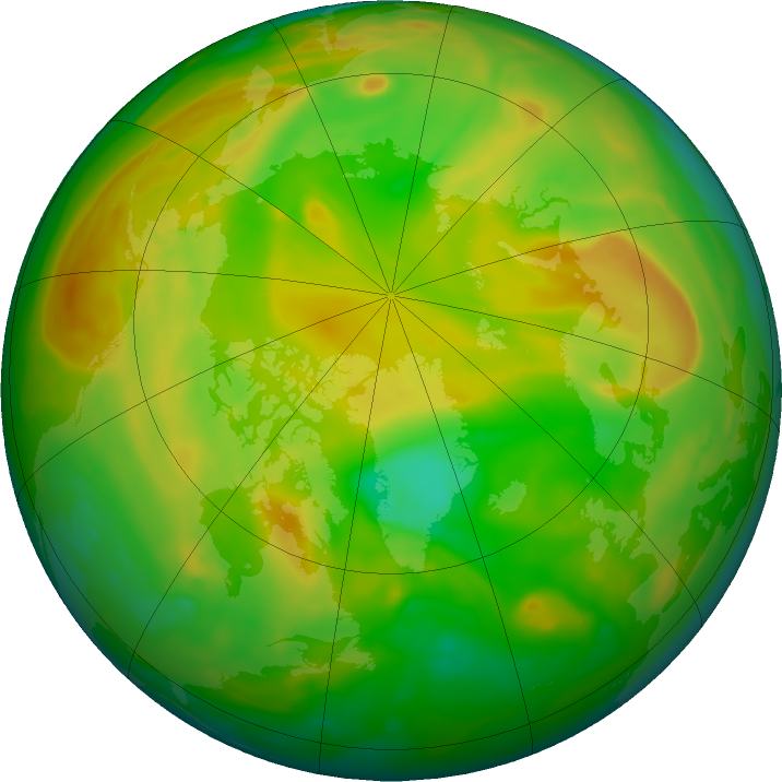 Arctic ozone map for 06 June 2018